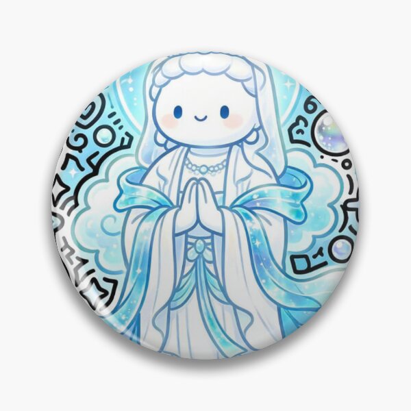 Item preview, Cute Kawaii Guanyin Crystal Healing designed and sold by Mystic & Celestial Art.