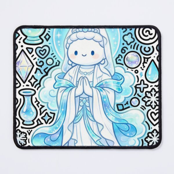 Item preview, Cute Kawaii Guanyin Crystal Healing designed and sold by Mystic & Celestial Art.