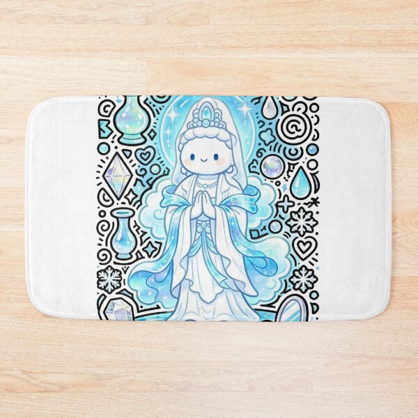 Item preview, Cute Kawaii Guanyin Crystal Healing designed and sold by Mystic & Celestial Art.