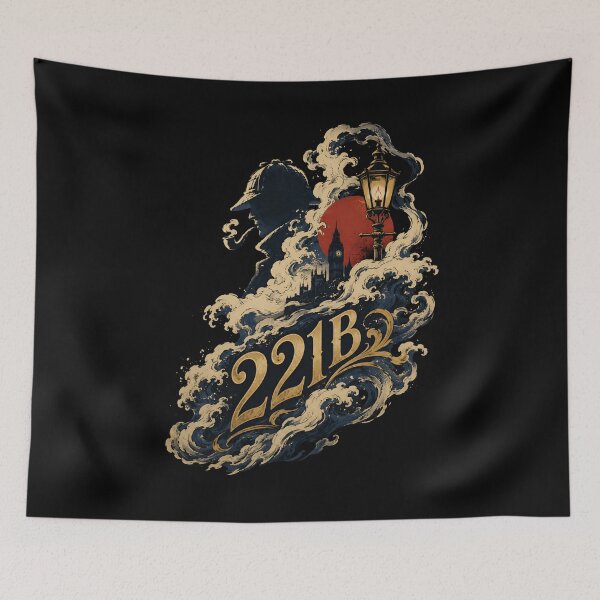 Item preview, Sherlock Holmes 221B Baker Street London Wave Profile Art designed and sold by Fenay Designs.