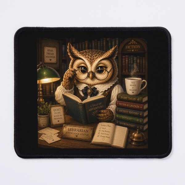 Item preview, Bookworm Owl – Cozy Reading art designed and sold by PatternFly.