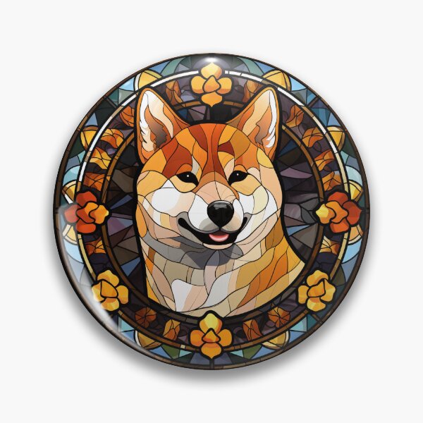 Item preview, Shiba INu Dog Stained Glass Leadlight Artistic Design Mom Dad designed and sold by rafaeltto.
