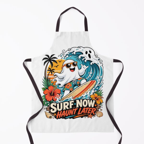 Item preview, Surf Now Haunt Later Funny Ghost Surfer Summerween Beach Halloween designed and sold by wizooo411.