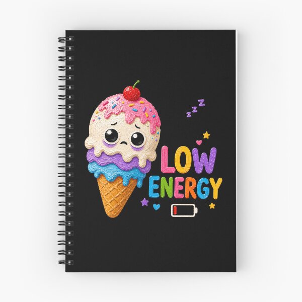Item preview, Low Energy Cute Sleepy Ice Cream Cone designed and sold by Liv Solara.