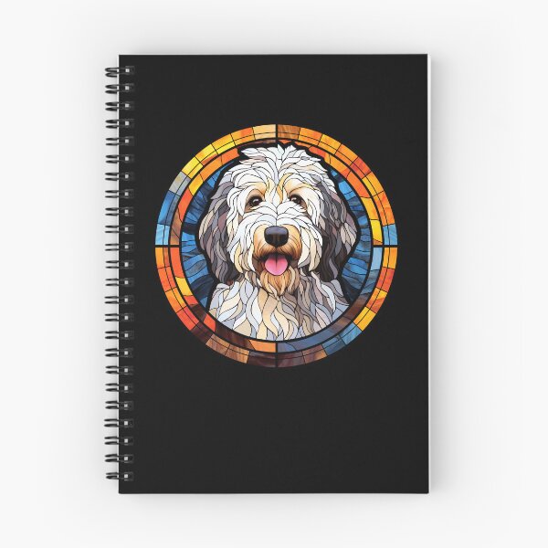 Item preview, Sheepadoodle Dog Stained Glass Leadlight Artistic Design Mom Dad designed and sold by rafaeltto.
