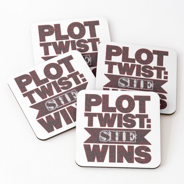 Item preview, Plot Twist She Wins Bold Feminist Typography. Empowering Women's Quote. Modern Confidence Statement Design designed and sold by Aarvya Fashion Club ( A.F.C ).