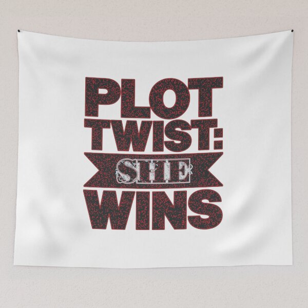 Item preview, Plot Twist She Wins Bold Feminist Typography. Empowering Women's Quote. Modern Confidence Statement Design designed and sold by Aarvya Fashion Club ( A.F.C ).