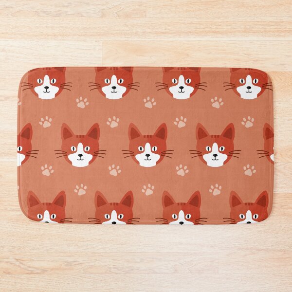 Item preview, Cat heads on red designed and sold by reneesillus.