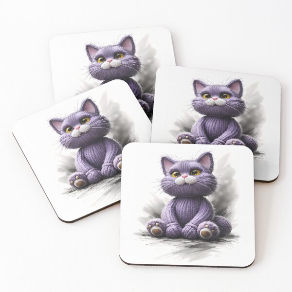 Item preview, Purple Yarn Kitten designed and sold by cuprum.