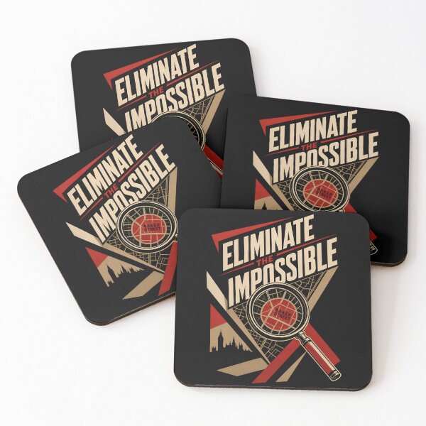 Item preview, Sherlock Holmes Eliminate the Impossible Baker Street Quote Art designed and sold by Fenay Designs.