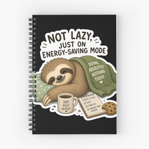 Item preview, Not Lazy, Just On Energy-Saving Mode – Cozy Sloth designed and sold by PatternFly.