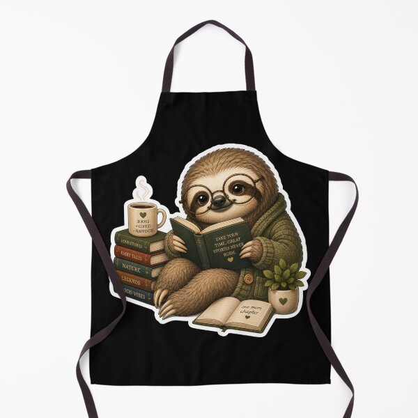 Item preview, Bookworm Sloth – Cozy Reading Illustration designed and sold by PatternFly.