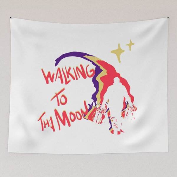 Item preview, Walking To The Moon Silhouette Art  designed and sold by milmckayStudio.