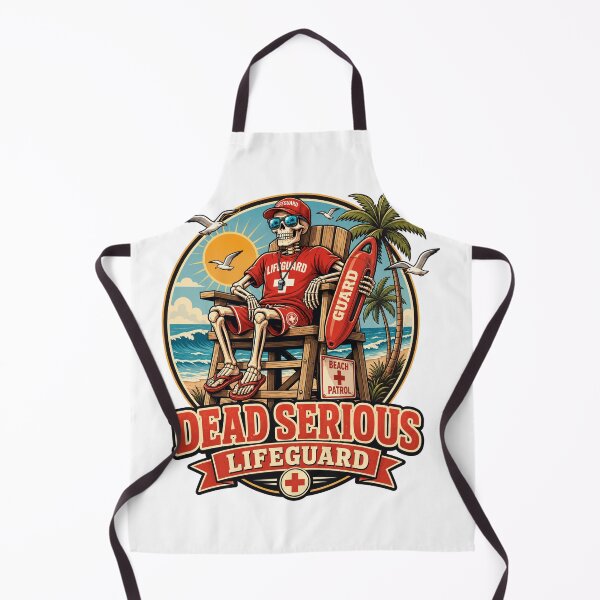 Item preview, Dead Serious Lifeguard Funny Skeleton Summerween Beach Vector designed and sold by wizooo411.