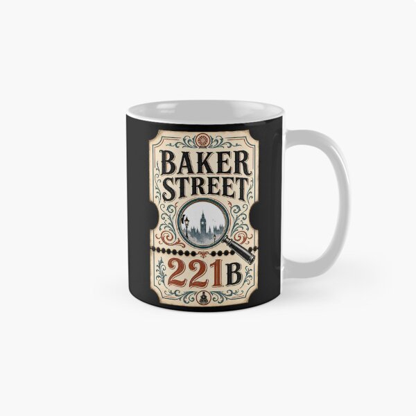 Item preview, Sherlock Holmes Baker Street 221B Vintage Ticket Plaque Art designed and sold by Fenay Designs.