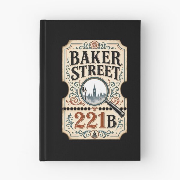 Item preview, Sherlock Holmes Baker Street 221B Vintage Ticket Plaque Art designed and sold by Fenay Designs.