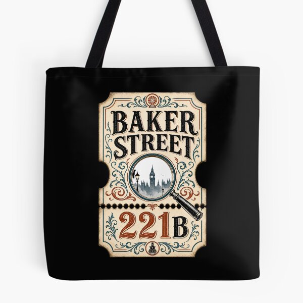 Item preview, Sherlock Holmes Baker Street 221B Vintage Ticket Plaque Art designed and sold by Fenay Designs.