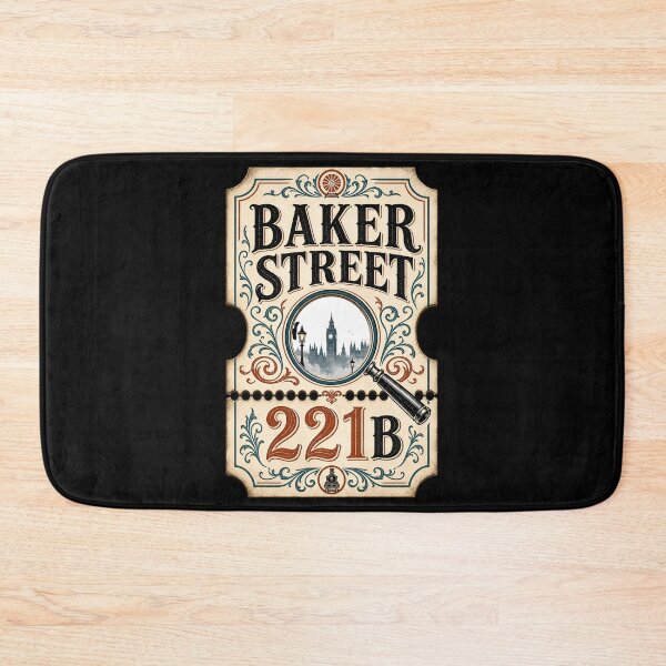 Item preview, Sherlock Holmes Baker Street 221B Vintage Ticket Plaque Art designed and sold by Fenay Designs.