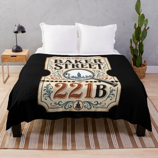 Item preview, Sherlock Holmes Baker Street 221B Vintage Ticket Plaque Art designed and sold by Fenay Designs.