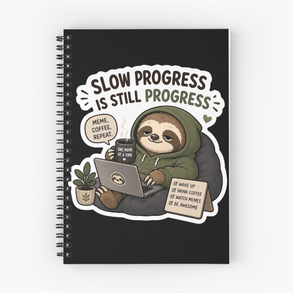 Item preview, Slow Progress Is Still Progress – Sloth Meme Sticker designed and sold by PatternFly.