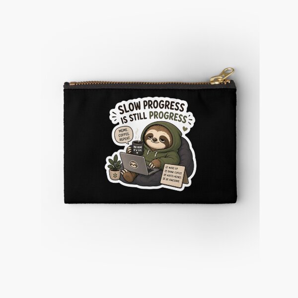 Item preview, Slow Progress Is Still Progress – Sloth Meme Sticker designed and sold by PatternFly.