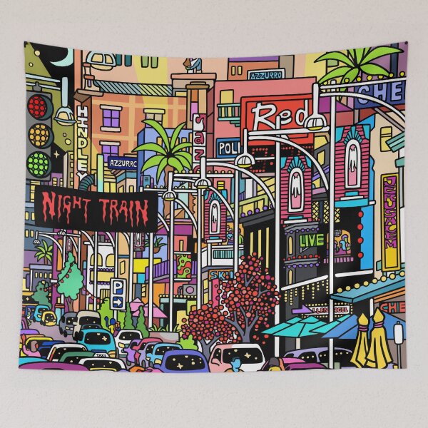 Item preview, Hindley Street at Night designed and sold by azzurroarts.