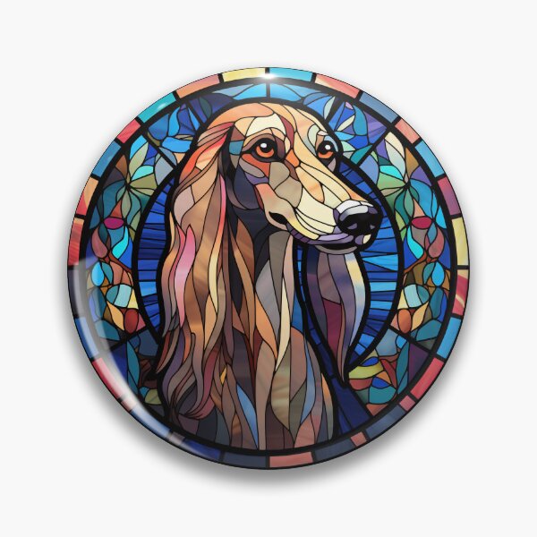 Item preview, Saluki Dog Stained Glass Leadlight Artistic Design Mom Dad designed and sold by rafaeltto.