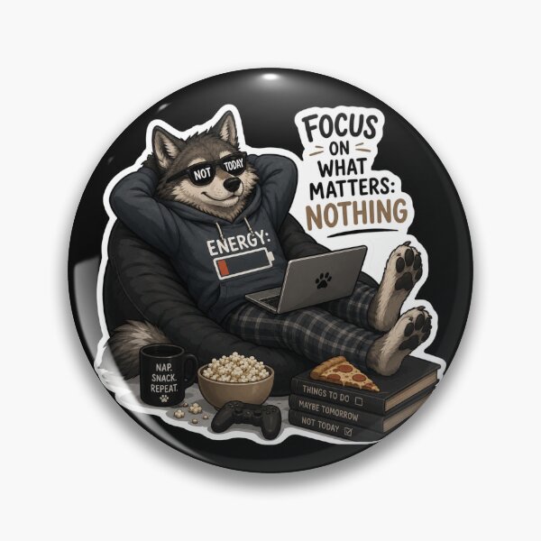 Item preview, Focus On What Matters: Nothing – Funny Wolf  designed and sold by PatternFly.