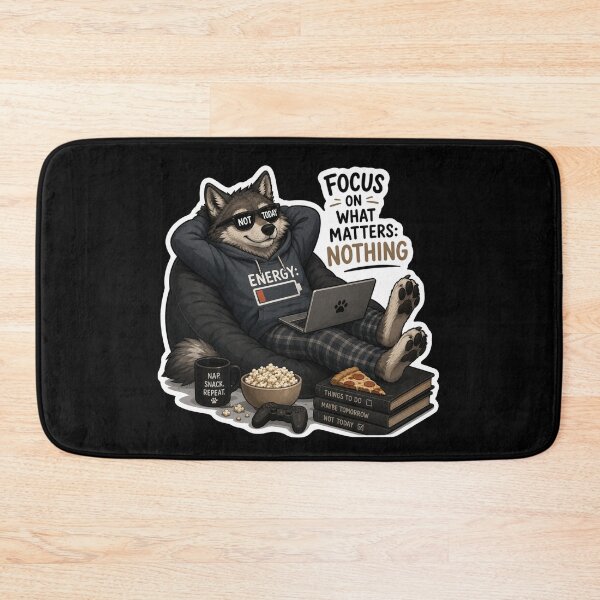 Item preview, Focus On What Matters: Nothing – Funny Wolf  designed and sold by PatternFly.