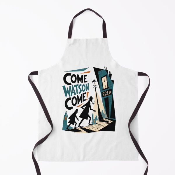 Item preview, Sherlock Holmes Come Watson Come Retro Mid Century Poster designed and sold by Fenay Designs.