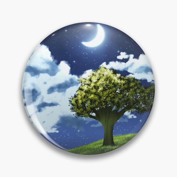 Item preview, Starry Night Hill Landscape Digital Paint designed and sold by CanvasCharms.