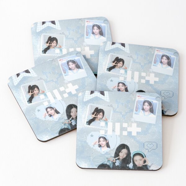 Item preview, ILLIT Blue Aesthetic Collage | Dreamy K-Pop collage Design designed and sold by KryaArts27.