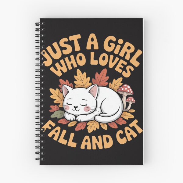 Item preview, Just a Girl Who Loves Fall and Cats Groovy Pet Lover  designed and sold by drawyourpy.