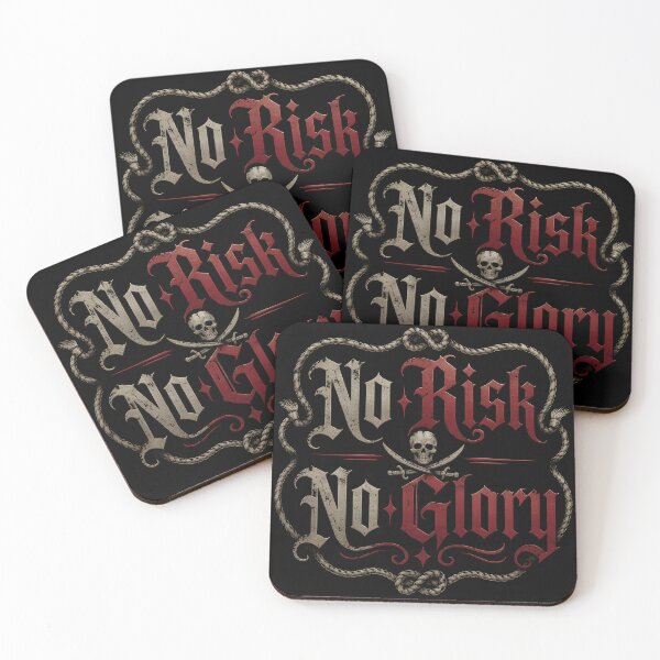 Item preview, No Risk No Glory - Vintage Pirate Skull Typography designed and sold by milano picks.