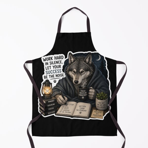 Item preview, Work Hard in Silence, Let Success Be the Noise – Wolf designed and sold by PatternFly.