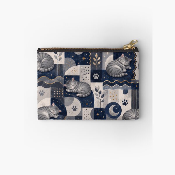 Item preview, Sleeping Gray Cat Moon Pattern designed and sold by Mindworx21.