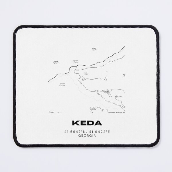 Item preview, Keda Georgia Minimalist City Map with Coordinates | Black and White Street Map Art designed and sold by RM-Journey.