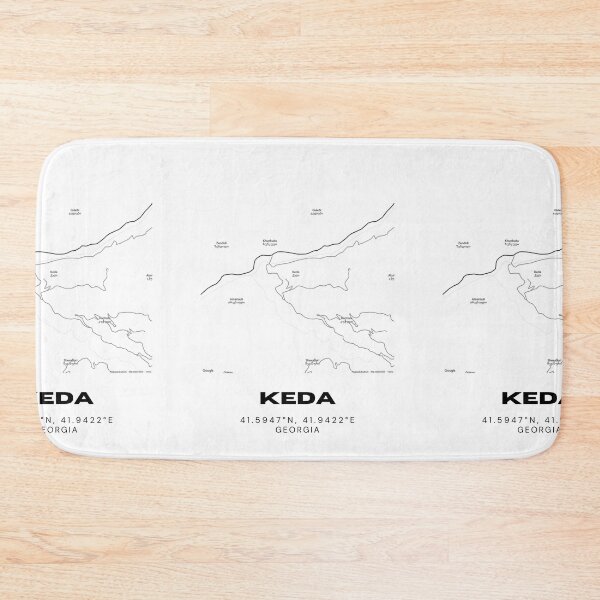 Item preview, Keda Georgia Minimalist City Map with Coordinates | Black and White Street Map Art designed and sold by RM-Journey.