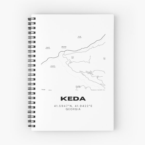Item preview, Keda Georgia Minimalist City Map with Coordinates | Black and White Street Map Art designed and sold by RM-Journey.