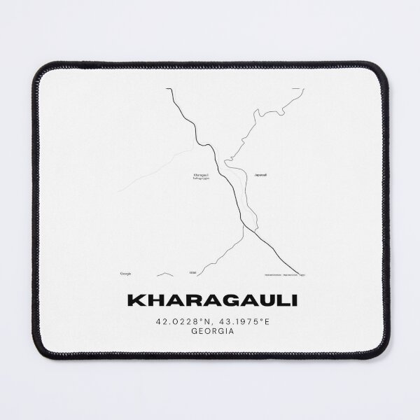 Item preview, Kharagauli Georgia Minimalist City Map with Coordinates | Black and White Street Map Art designed and sold by RM-Journey.