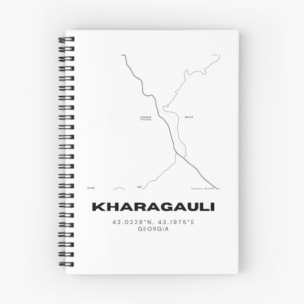 Item preview, Kharagauli Georgia Minimalist City Map with Coordinates | Black and White Street Map Art designed and sold by RM-Journey.
