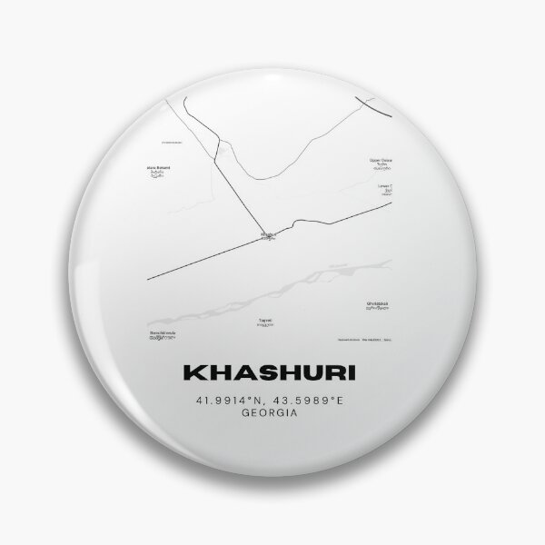 Item preview, Khashuri Georgia Minimalist City Map with Coordinates | Black and White Street Map Art designed and sold by RM-Journey.