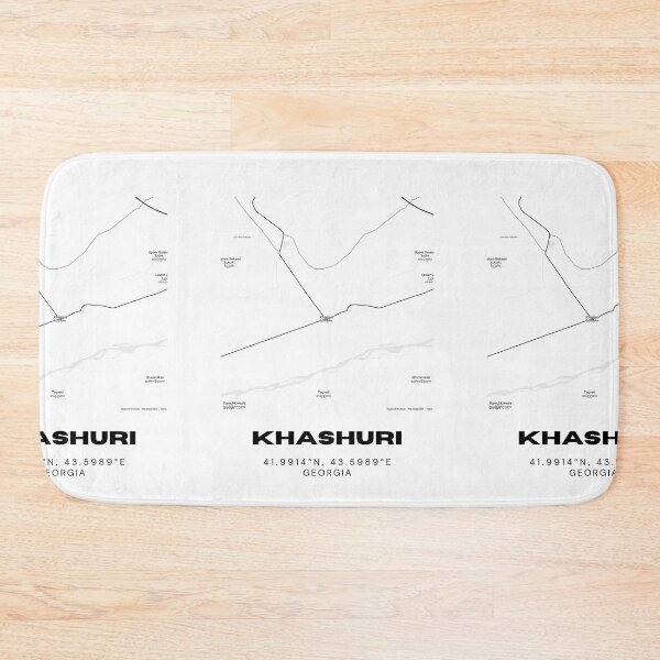 Item preview, Khashuri Georgia Minimalist City Map with Coordinates | Black and White Street Map Art designed and sold by RM-Journey.