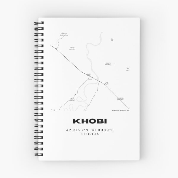 Item preview, Khobi Georgia Minimalist City Map with Coordinates | Black and White Street Map Art designed and sold by RM-Journey.