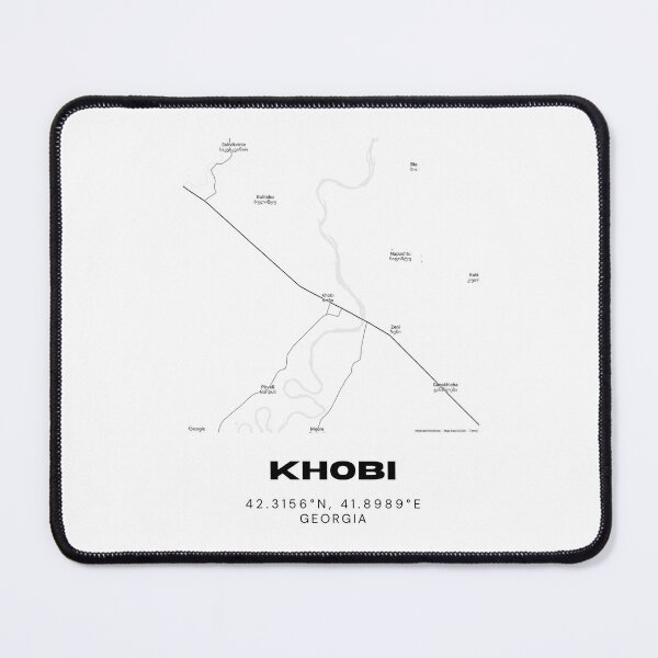 Item preview, Khobi Georgia Minimalist City Map with Coordinates | Black and White Street Map Art designed and sold by RM-Journey.