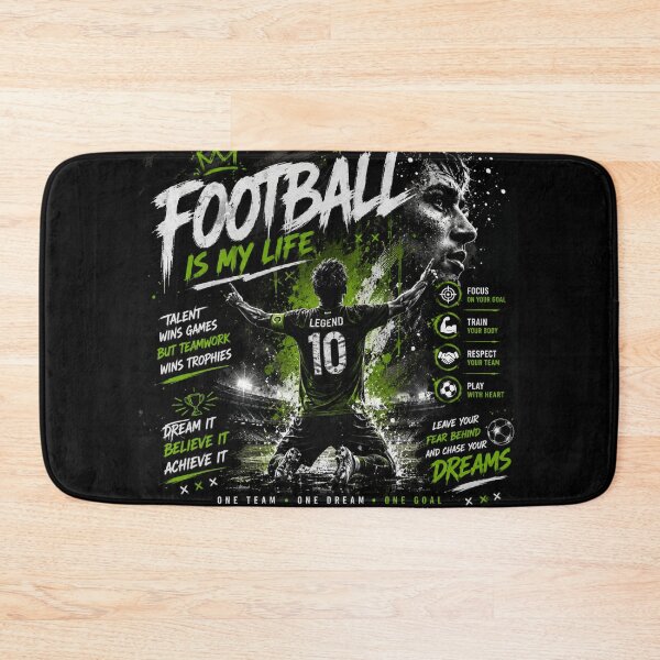 Item preview, Football Is My Life Motivational Sports Design designed and sold by LegendCourt.