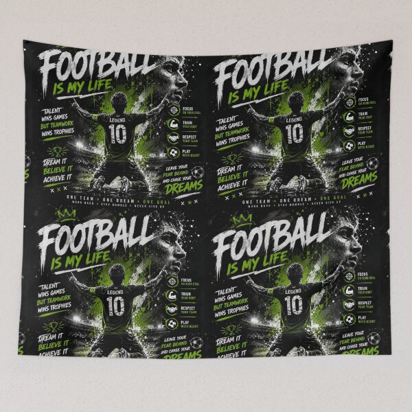 Item preview, Football Is My Life Motivational Sports Design designed and sold by LegendCourt.