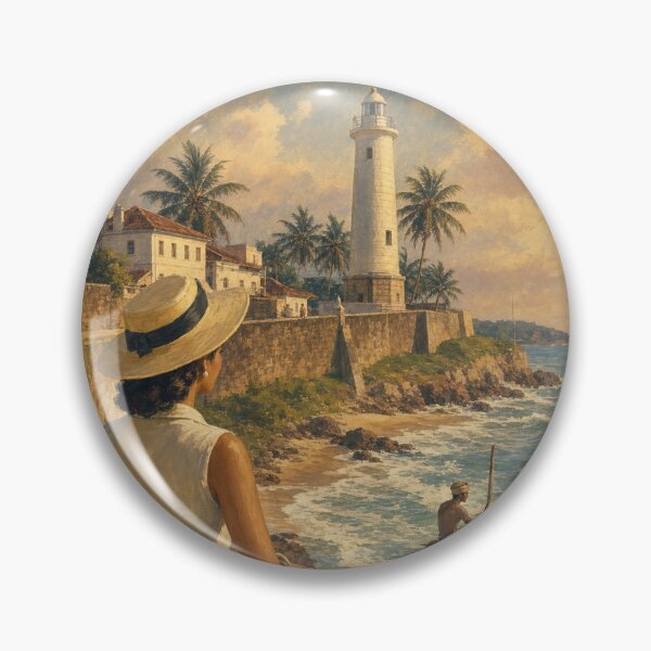 Item preview, Galle Sri Lanka Travel Souvenir - Vintage Illustration designed and sold by VisualArtsOasis.