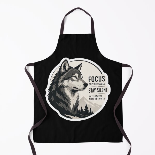 Item preview, Focus on Your Goals, Stay Silent – Wolf Motivational Sticker designed and sold by PatternFly.