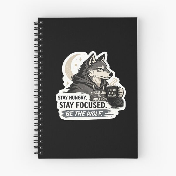 Item preview, Stay Hungry, Stay Focused, Be the Wolf – Discipline Sticker designed and sold by PatternFly.